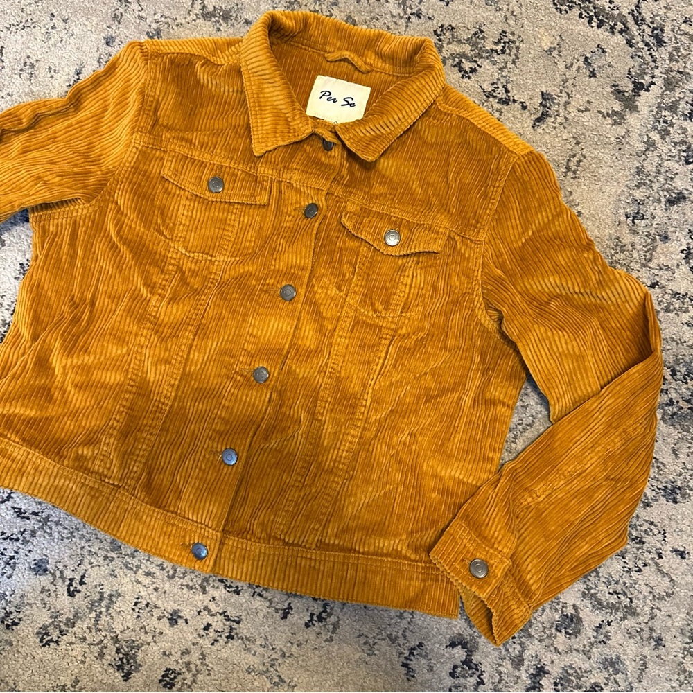 Per Se Women’s Curduroy Mustard Jacket - Size XL - Picture 3 of 10